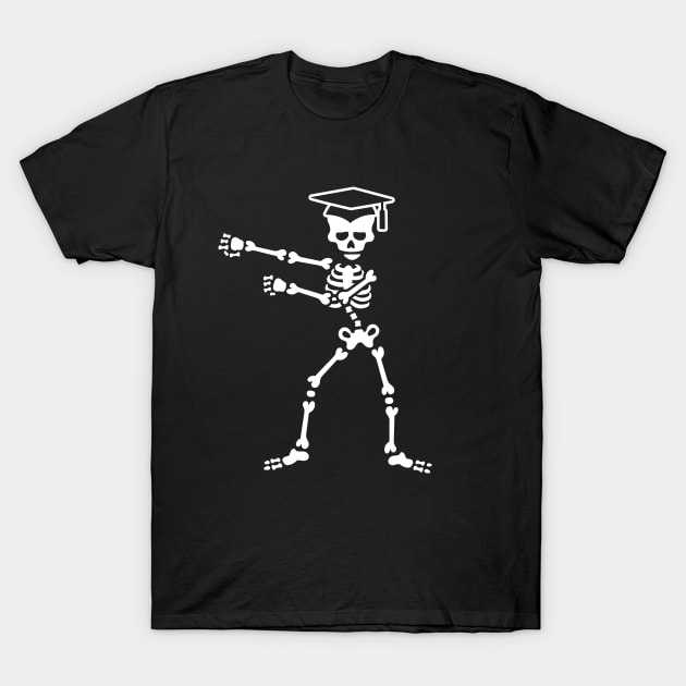Graduation the floss dance flossing skeleton T-Shirt by LaundryFactory